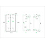 Nisdeur vouwbaar Links  Nano glas 800 x 2000 x 8 mm - Chroom