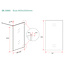 Inloopdouche 90 x 200 cm, 8 mm nano helder glas met geborsteld brons-koper profiel