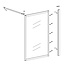 Inloopdouche 90 x 200 cm, 8 mm nano helder glas met geborsteld brons-koper profiel