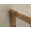 Inloopdouche 90 x 200 cm, 8 mm nano helder glas met geborsteld brons-koper profiel