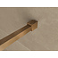 Inloopdouche 90 x 200 cm, 8 mm nano helder glas met geborsteld brons-koper profiel
