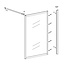 Inloopdouche 100 x 200 x 8 mm nano helder glas - Geborsteld Messing / Goud