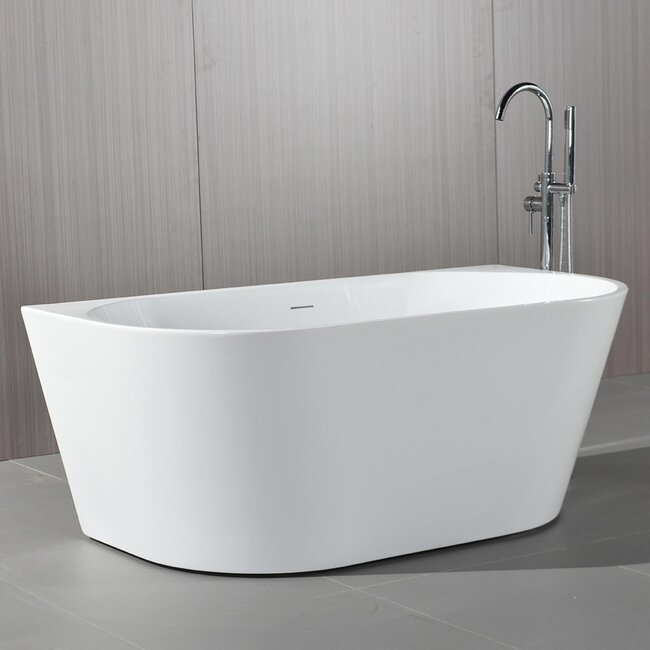 Aloni Halfvrijstaand bad 170 x 78 cm glans wit