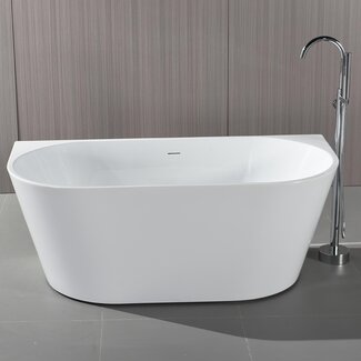 Aloni Halfvrijstaand bad 170 x 78 cm glans wit