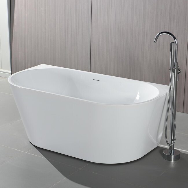 Aloni Halfvrijstaand bad 170 x 78 cm glans wit