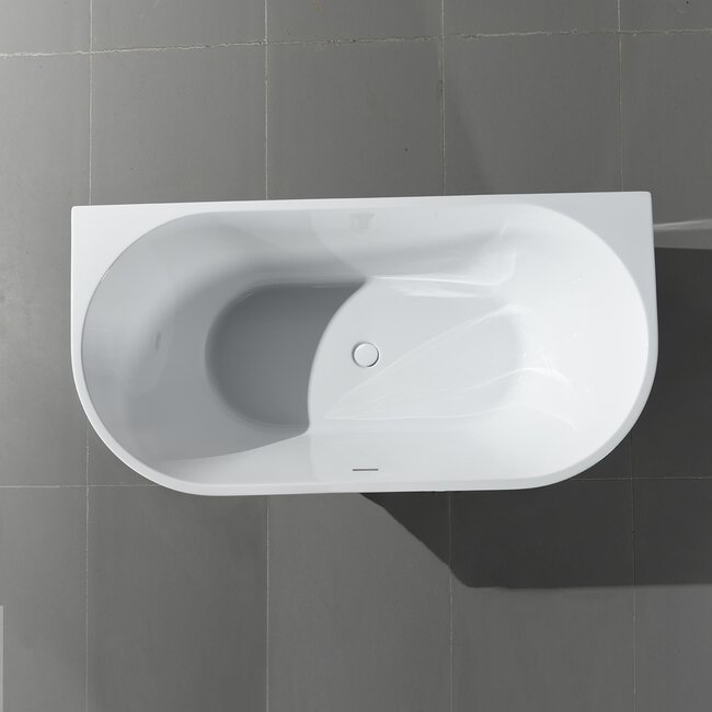 Aloni Halfvrijstaand bad 170 x 78 cm glans wit