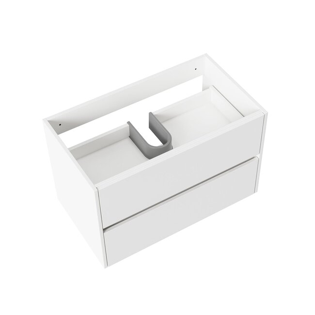 Aloni Hayat badkamermeubel 80 cm glans wit met wastafel