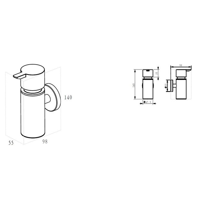 Zeepdispenser Chroom