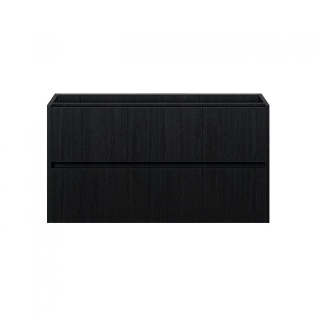 Onderkast Praag - 80 cm - Zwart met houtnerf