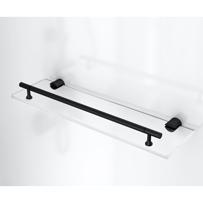 Complete douchecabine met draaideur - omkeerbaar - Mat zwart rookglas - 90x90x225cm