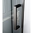 Complete douchecabine met draaideur - omkeerbaar - Mat zwart rookglas - 120x90x225cm