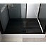 Complete douchecabine 120 x 90 x 225 cm met omkeerbare draaideur, rookglas met mat zwart profiel