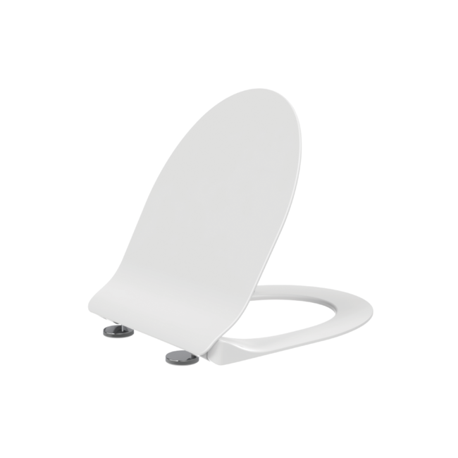 Randloos Hangtoilet met Tornado Flush en Toiletzitting – Glans Wit – Soft-Close & Quick-Release