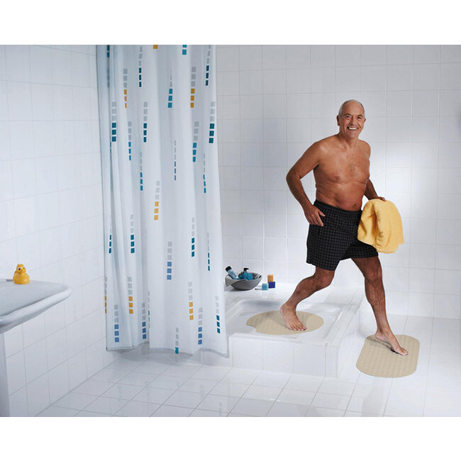 Douchemat Antislip - 38 x 89 cm - Wit