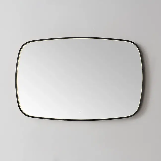 Spiegel met LED Verlichting (3 Kleuren & Dimbaar) en Verwarming - 140 cm Gunmetal