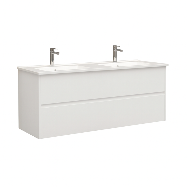 Badkamermeubel Hayat met Wastafel - 120 cm - Hoogglans Wit