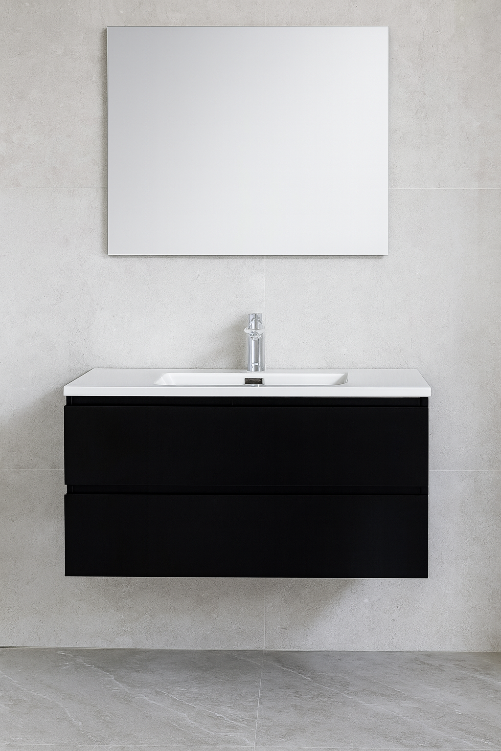 Tidyard Badkamerkast, wastafelonderkast, badkamerkast, commode, badmeubel, hoogglans-zwart, 60 x 33 x 58 cm, spaanplaat Tidyard Badkamerkast, wastafelonderkast, badkamerkast, commode, badmeubel, hoogglans-zwart, 60 x 33 x 58 cm, spaanplaat
