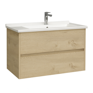 Aloni Hayat badkamermeubel 80 cm eiken met wastafel