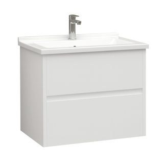 Aloni Hayat badkamermeubel 60 cm glans wit met wastafel