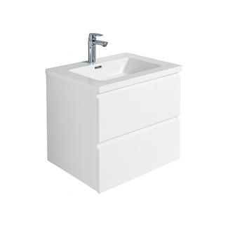 Badkamermeubel met Wastafel - 60 cm - Hoogglans Wit