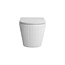 Hangtoilet met ribbel 36,5x52x34,6cm inc zitting met softclose - Glans Wit