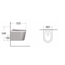 Hangtoilet met ribbel 36,5x52x34,6cm inc zitting met softclose - Glans Wit