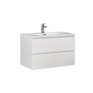 Badkamermeubel met Wastafel - 80 cm - Hoogglans Wit