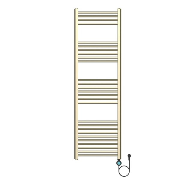 Elektrische Handdoekdroger  - Smart Wifi - aansluiting rechts - 700w- 1600x500mm - Geborsteld Goud