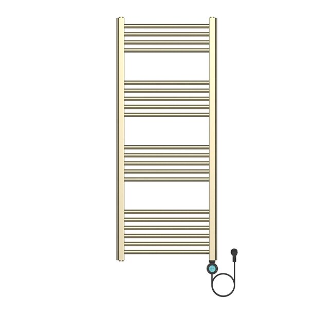 Elektrische Handdoekdroger - Smart Wifi - aansluiting rechts - 700w- 1200x500mm - Geborsteld Goud