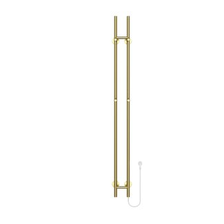 Elektrische staafhanddoekdroger - dubbel - met digitale programmeerbare thermostaat - 120w Ø2,5CM - 150x16.8x12.7cm - Geborsteld Goud