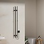 Elektrische staafhanddoekdroger - dubbel - met digitale programmeerbare thermostaat - 120w Ø2,5CM - 150x16.8x12.7cm - Gun Metal