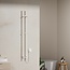 Elektrische staafhanddoekdroger - dubbel - met digitale programmeerbare thermostaat - 120w Ø2,5CM - 150x16.8x12.7cm - Glanzend Wit