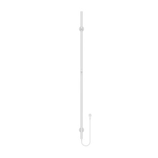 Elektrische staafhanddoekdroger - Enkel- met digitale programmeerbare thermostaat - 60w Ø2,5CM - 150x16.3x12.7cm - Glanzend Wit