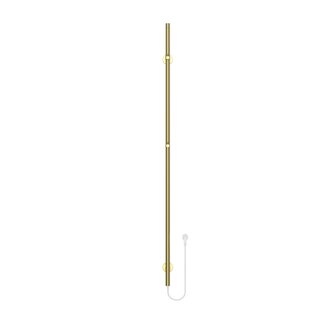 Elektrische staafhanddoekdroger - Enkel- met digitale programmeerbare thermostaat - 60w Ø2,5CM - 150x16.3x12.7cm - Geborsteld Goud