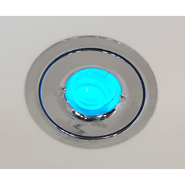 Vrijstaand whirlpool ligbad 170x80 cm acryl glans wit met waste chroom