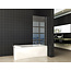 Wiesbaden Badwand Orbit draaibaar 80 x 150 cm mat zwart