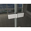 Badwand draaibaar 100 x 140 x  6 mm nano helder glas/chroom