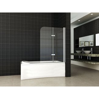 Wiesbaden Badwand Cinco klapbaar 100 x 140 cm chroom