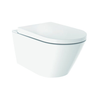 Douche-WC Randloos Wand 59x37 cm – Glans Wit met Afstandsbediening