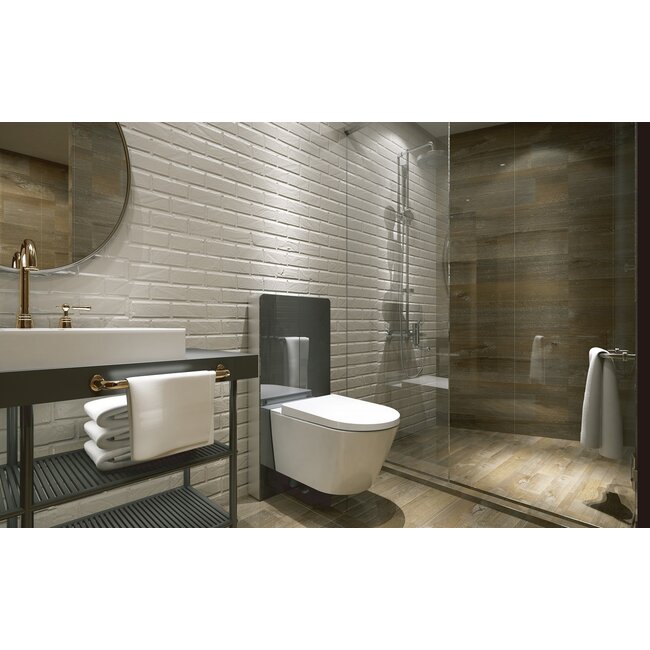 Douche-WC Randloos Wand 59x37 cm – Glans Wit met Afstandsbediening
