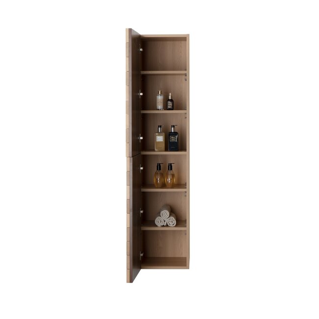 Aloni Mimoza kolomkast 160 cm licht eiken met softclose deuren