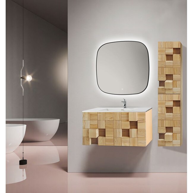 Kolomkast 160x35 cm – Licht Eiken met Soft-Close Deuren