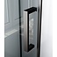 Complete douchecabine met draaideur - omkeerbaar - Mat zwart rookglas - 80x80x225cm