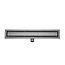 Douchegoot 70 cm met flens en tegelrooster gunmetal PVD