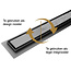 Douchegoot 70 cm met flens en tegelrooster gunmetal PVD