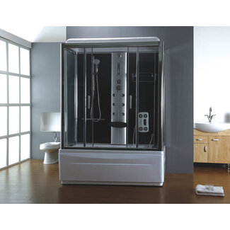 Wiesbaden Paris bad-douchecombinatie 170 x 90 cm met schuifdeuren