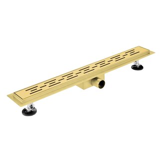 Aloni Complete douchegoot 80 cm geborsteld goud