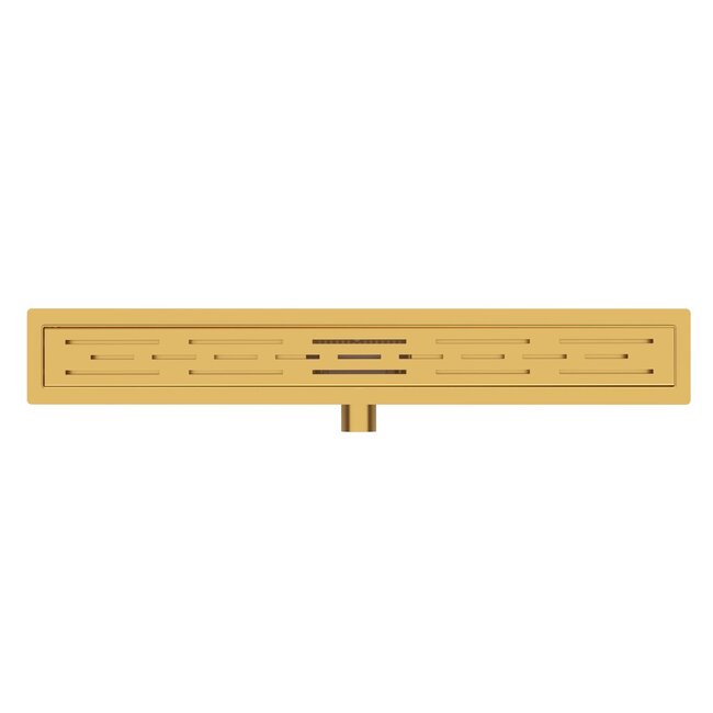 Aloni Complete douchegoot 100 cm geborsteld goud