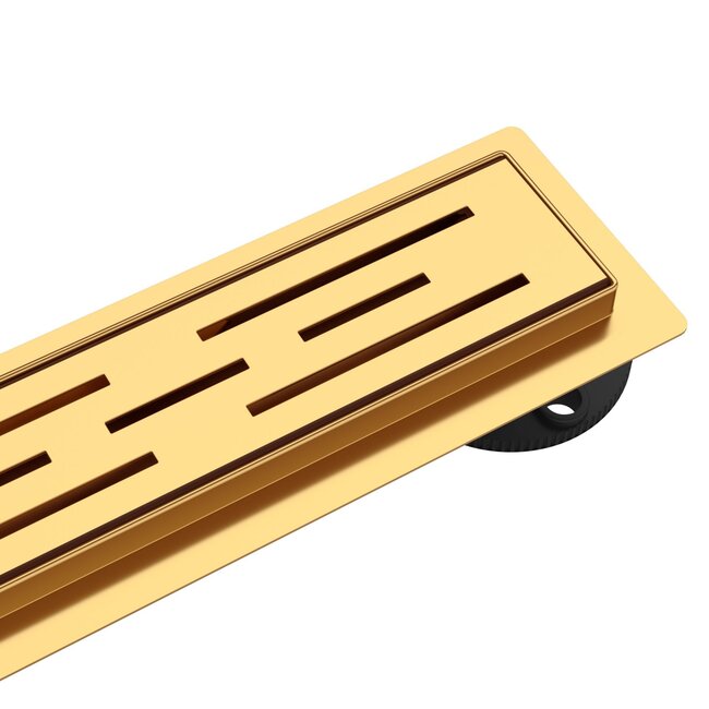 Aloni Complete douchegoot 100 cm geborsteld goud
