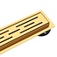 Aloni Complete douchegoot 100 cm geborsteld goud